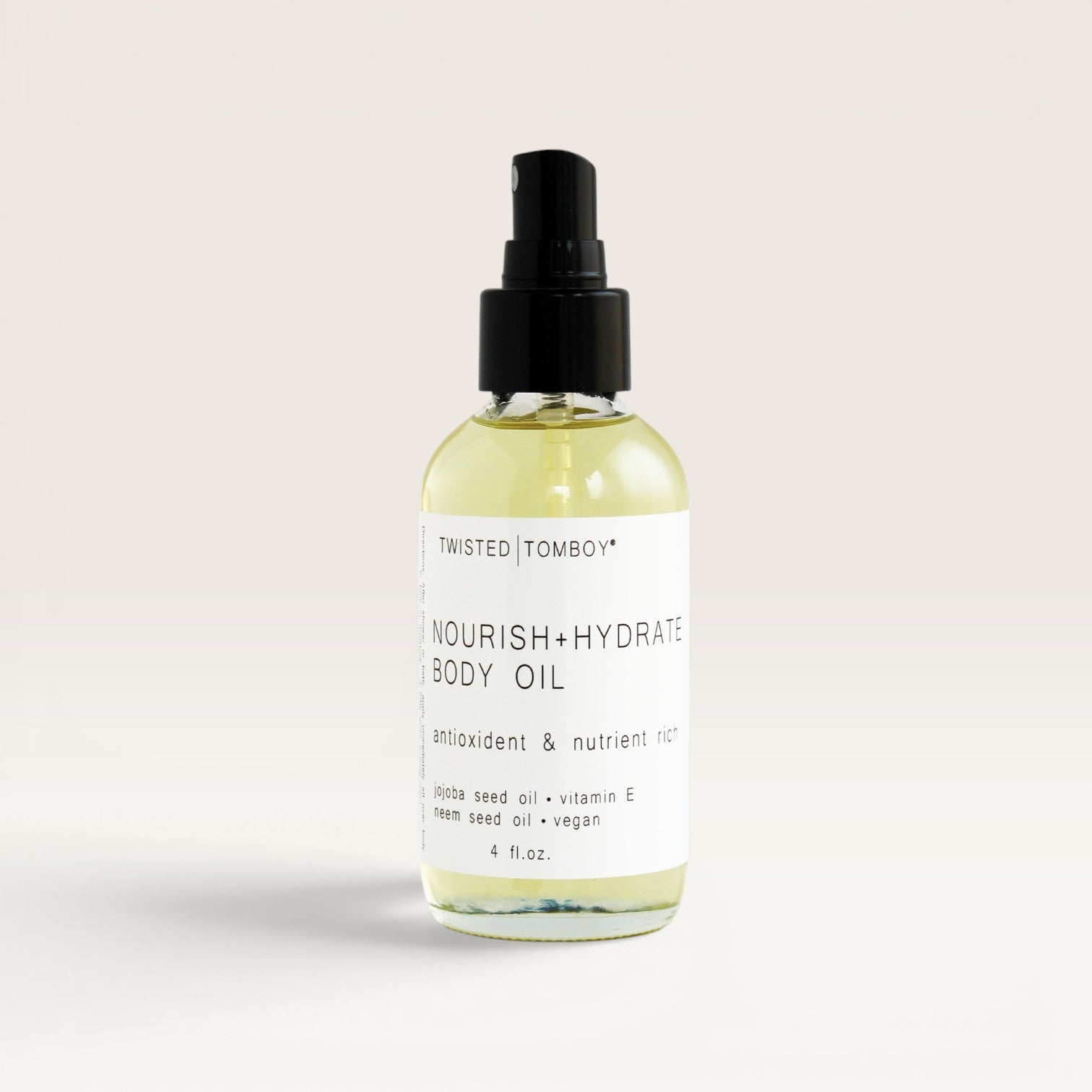 NOURISH+HYDRATE BODY OIL ON COUNTER
