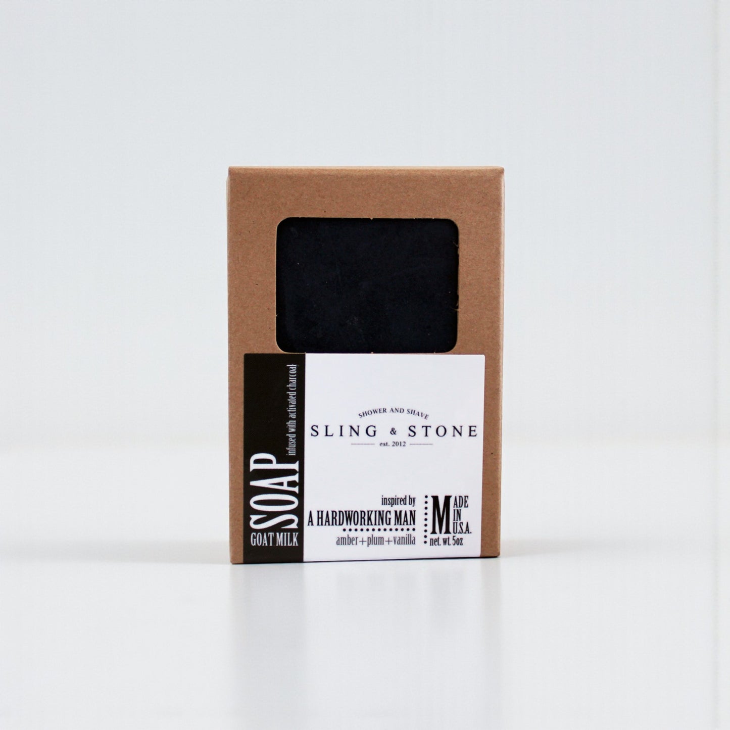 FOR HIM | HAND CRAFTED GOAT MILK BAR SOAP in a sleek brown box, featuring new scents for a hardworking man.