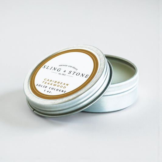 Caribbean Teakwood open tin