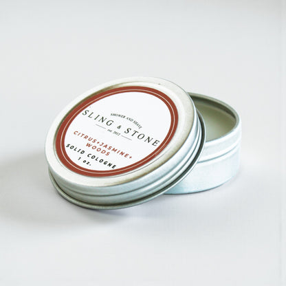 Citrus+Jasmine+Woods Tin of Solid Cologne