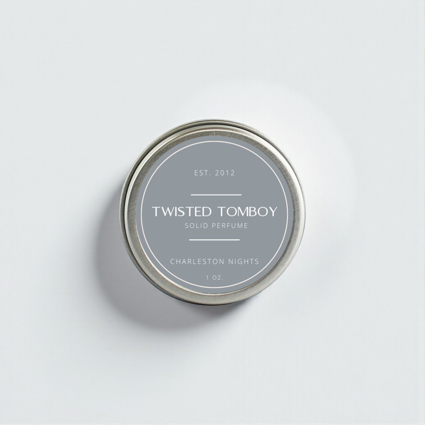 Charleston Nights solid perfume in silver tin