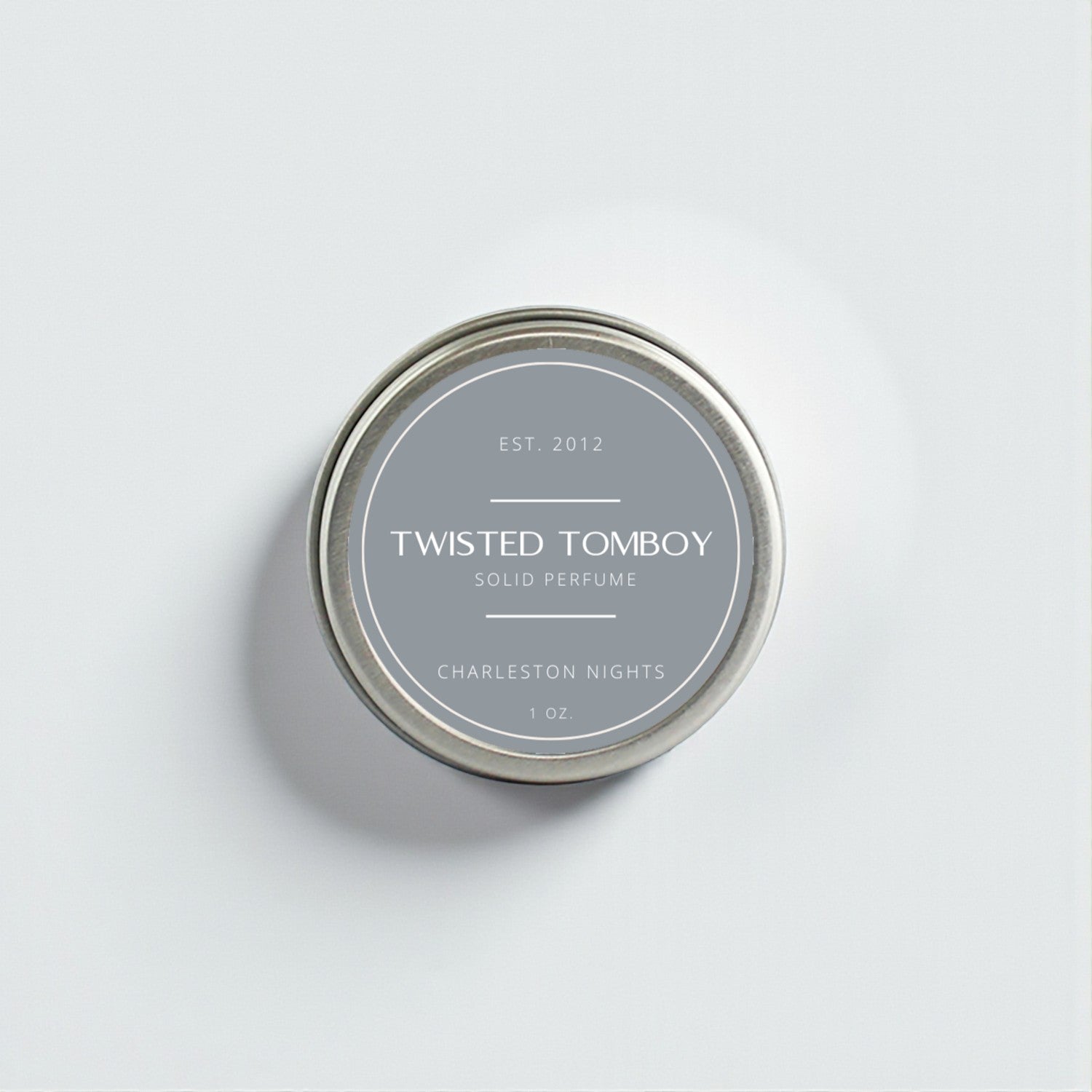 Charleston Nights solid perfume in silver tin