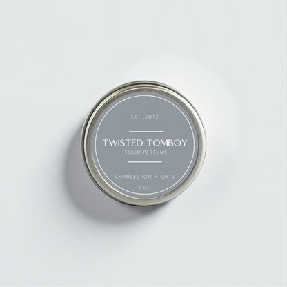 Charleston Nights solid perfume in silver tin