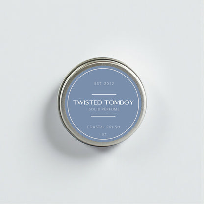 Coastal Crush solid perfume in silver tin