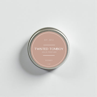 Sydney solid perfume in silver tin